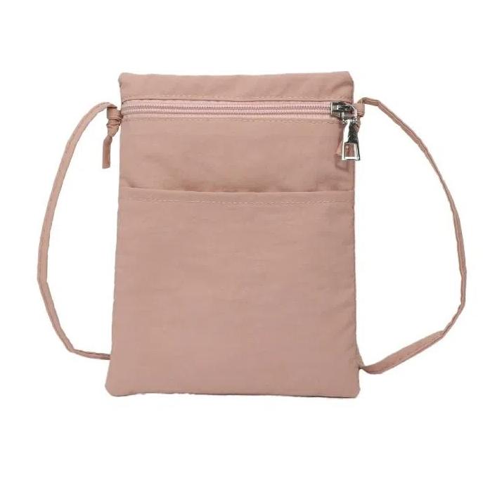 

Однотонный однотонный кошелек для телефона, легкая простая сумка через плечо для свиданий розовый