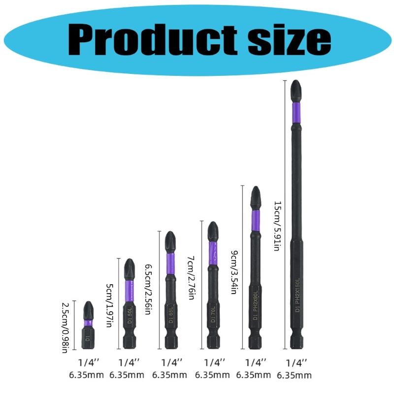 Impact Driver Bit Set Magnetic Screwdriver Bit for Efficient Screw Handling in DIY and Professional Projects