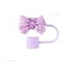 10cm Portable Spotted Bows Straw Tips Covers Good Sealing Dust-Proof Straws Topper Party Supplies Straw Tips Lids