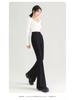 2025 New Women's High-Waisted Micro-Flared Black Pants - Slimming, Comfortable Casual Wear for Spring and Autumn.