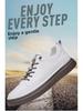 Men's Genuine Leather Versatile Sneakers - Breathable Casual Sports Shoes In Trendy White for Spring 2024