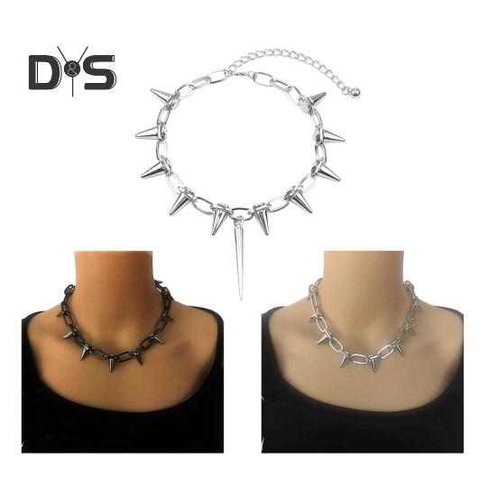 Spike Choker für Frauen Männer Goth Punk Halskette Metall Spike Kette Choker Rock Night Club Nieten Schmuck