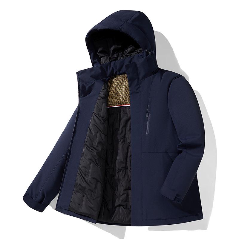 

Unisex Plus Size Hooded Graphene Windbreaker - Autumn/Winter Cotton Jacket 3XL