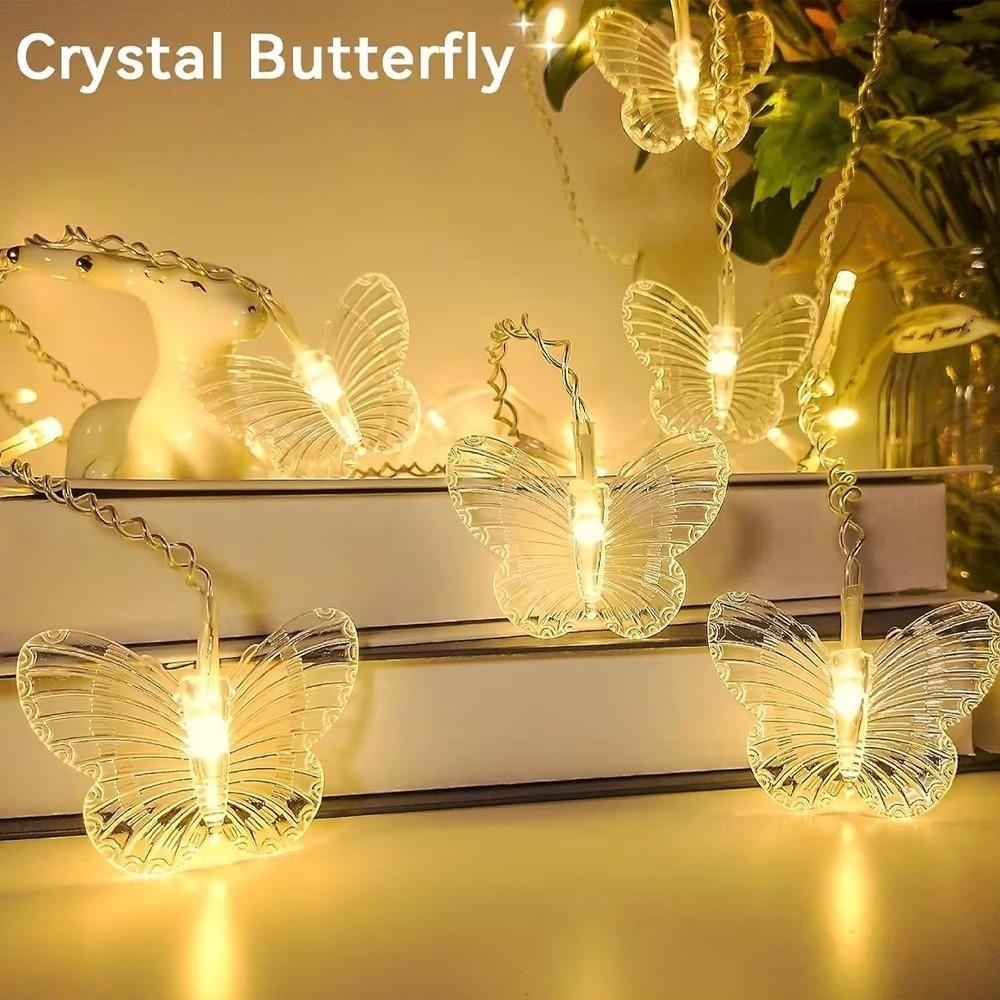Outdoor LED Light String Plastic 1.5/3 Meter Butterfly String Lights with 10/20 Lights Decorative Light