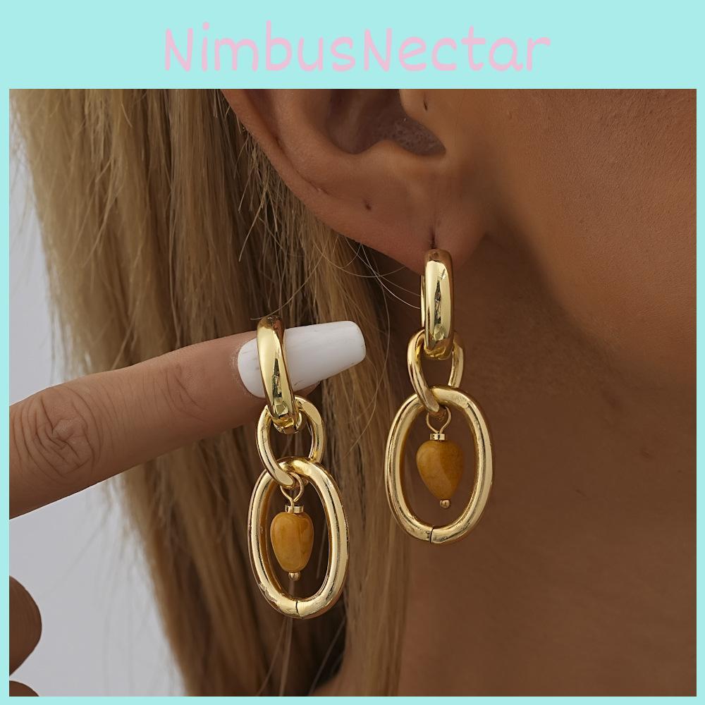 Modern Fashion Heart Shaped Earrings With Gold Plating Women For