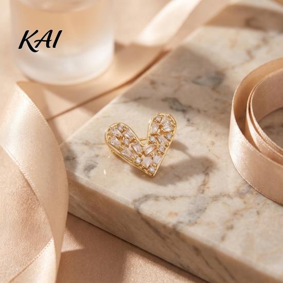 Alloy Coat Brooches Mini Love Heart Brooch Pin, Silver Golden Plated Shape Romantic Jewelry Lapel Hats Bags Scarves Clothes Decorative Accessory