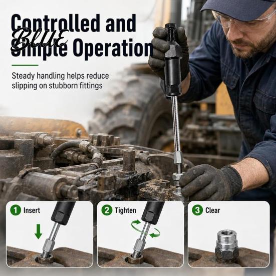 Hardened Grease Remover Fitting Cleaning Tool Clears Clogged Fittings by Hydraulic Pressure Heavy Universal Lubrication Nozzle Adapter Duty