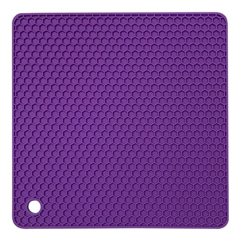 18cm Square Silicone Mat Heat Resistant Potholder Dining Table Placemat Non-slip Pot Holder Cup Coaster Kitchen Accessories