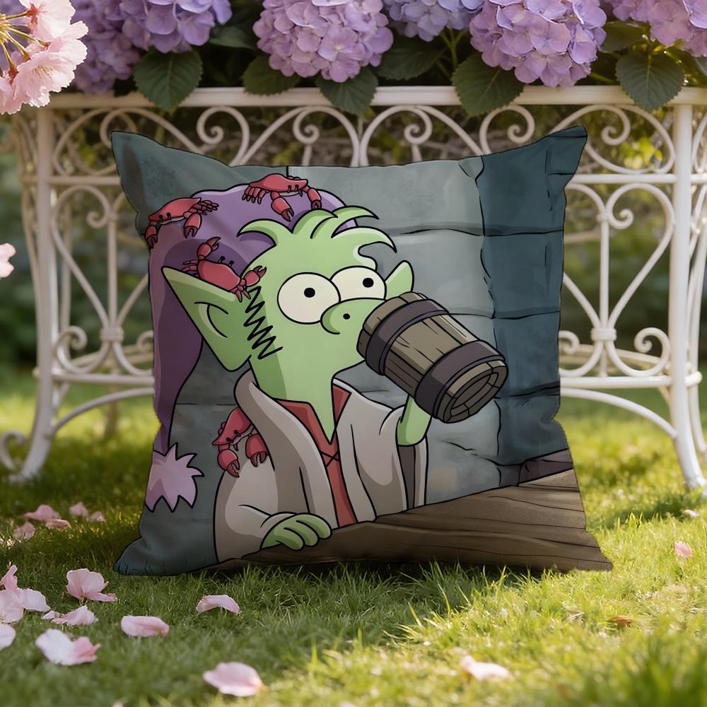 Anime D-DisenchantmentS Cushion Cover Home & Car Dual-Scene Pillow Cover: Reversible for Premium Comfort
