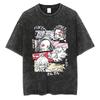 Anime Demon Slayer Rengoku Kyoujurou Graphic Printed Tshirt Men Women Manga T-shirts Washed Cotton Tee Harajuku Male T Shirt
