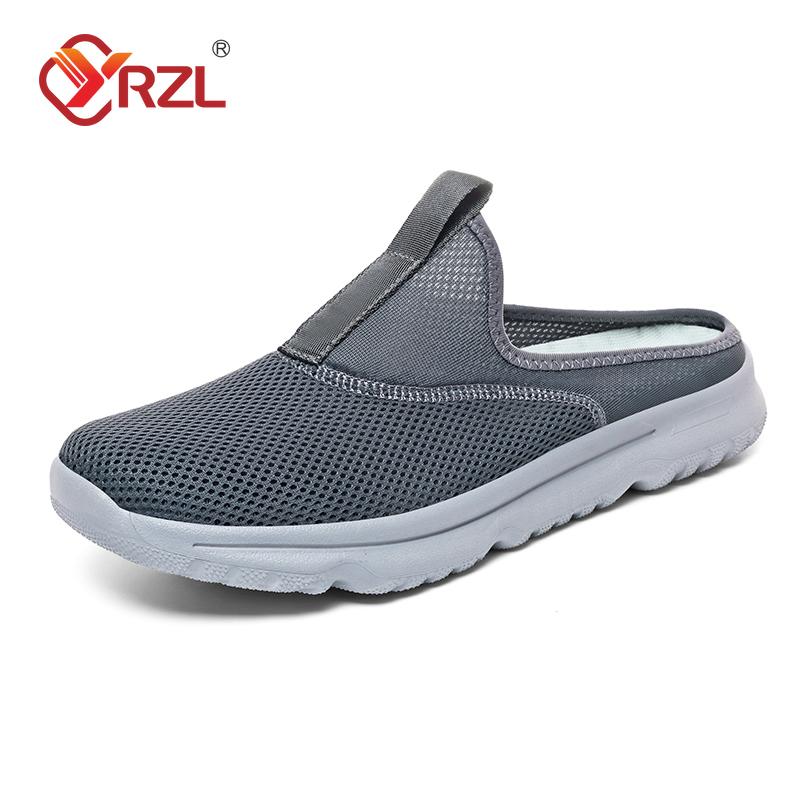 YRZL Unisex Half Slippers Men Casual Comfortable Breathable Mesh Sandals Soft Sole Slip on Ladies Summer Outdoor Half Slippers