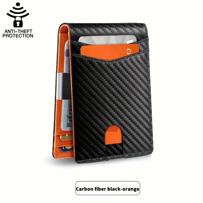 Portafoglio intelligente sottile da uomo in vera pelle RFID 2023 con clip per carta di credito per soldi Mini titolare della carta portafoglio sottile da uomo con blocco