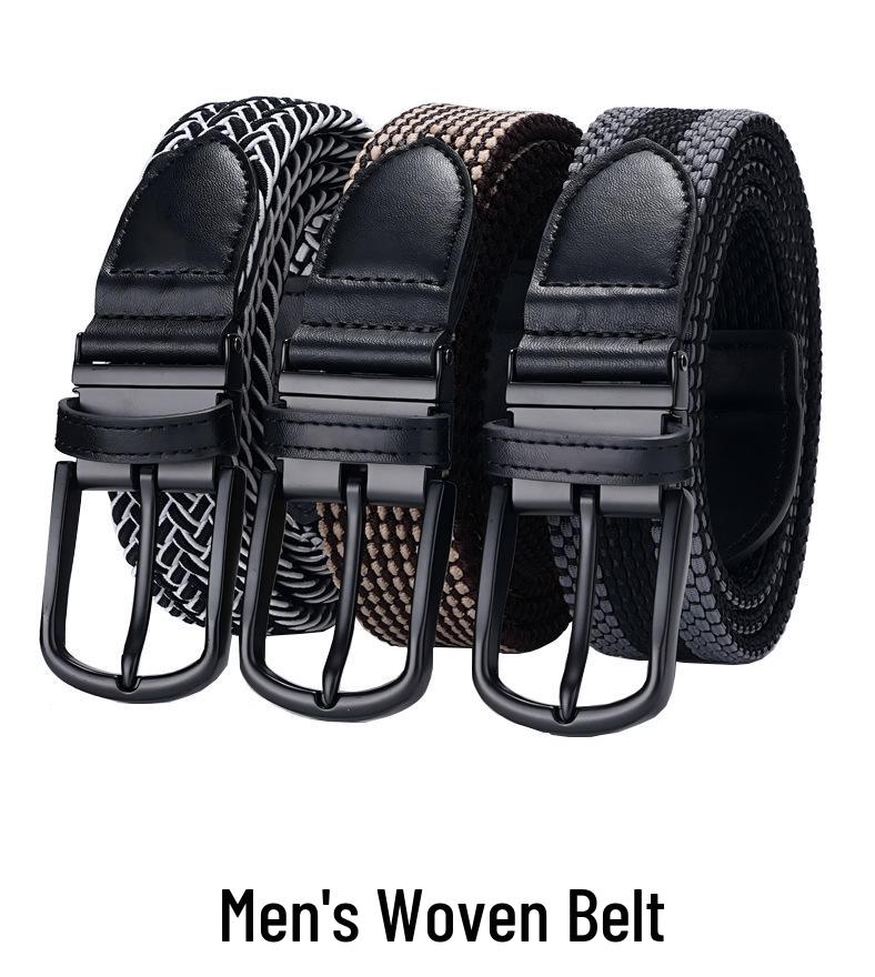 Men's Tactical Nylon Pin Buckle Belt - Woven Leather for Outdoor & Workwear