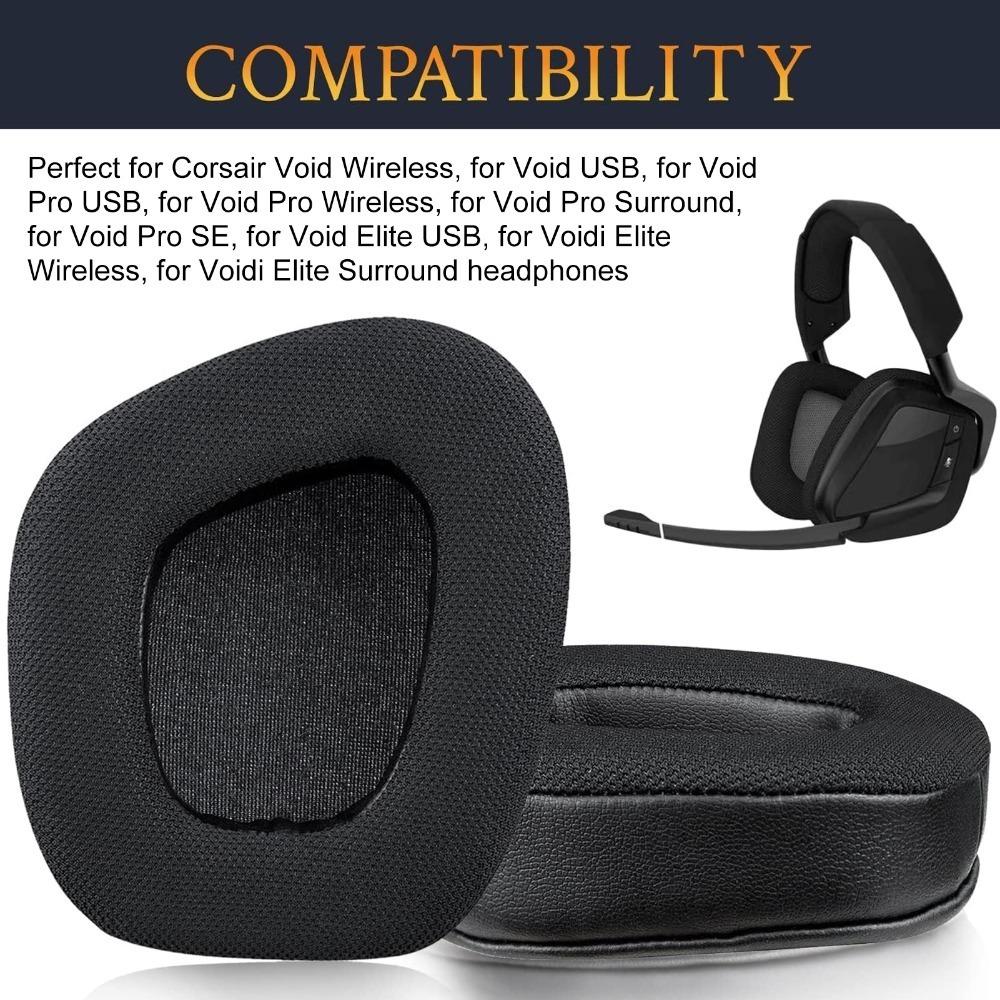 2PCS Noise Isolation Ear Cushions for Corsair Void Wireless for Void USB for Void Pro USB