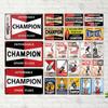 Retro Decorative Card Board GNK Champion Garage Gas Station Wall Sticker Metal Sign Tin Plate Wall Decoration Home Decoration