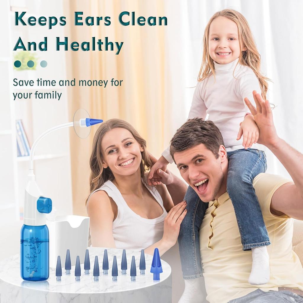 Durable And Safe Ear Wax Removal Tool Manual Ear Irrigation Flushing Kit Ear Cleaner Full Set Of Cleaning Tools And 30 Disposable Soft Ear Tips