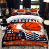 Kids Basketball Duvet Cover Set 3D King Queen Size Cool Sport Theme for Kids Children Teens Ball Gaming Polyester Bedding Set