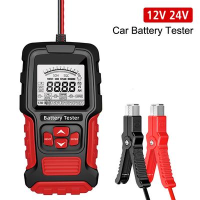 3AH - 200Ah Blei-Säure-Batterietest LCD Digital 12V 24V Messung Diagnosewerkzeug Autobatterietester für Fahrzeug LKW Motorrad SUV