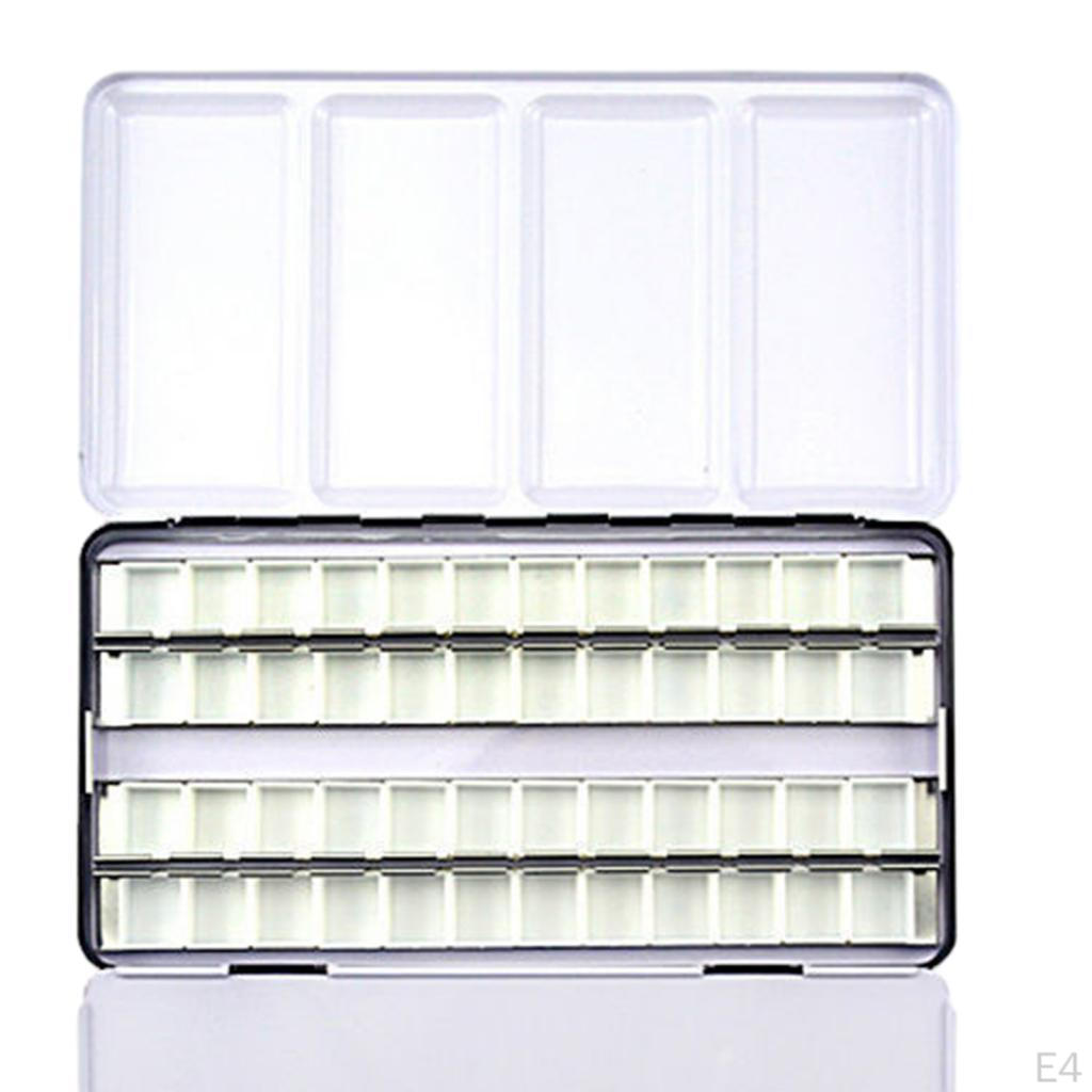 Empty Watercolor Palette DIY Tray with Lid Large Travel Tin Metal Box for
