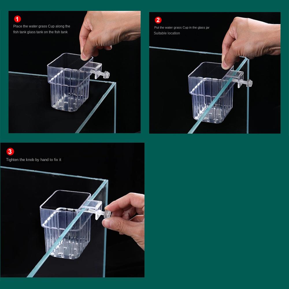 Water Plant Landscape Fish Tank Hydroponic Planting Basket Fish Tank Plant Cup  for Fish Tank