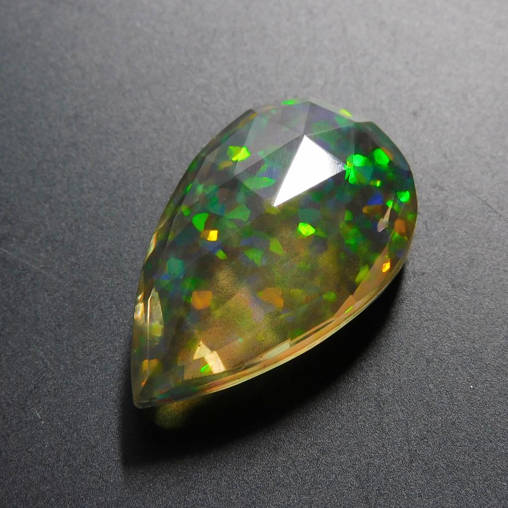 14.30 Ct Opal Lab Created Pear Certified Beautiful Loose Gemstone