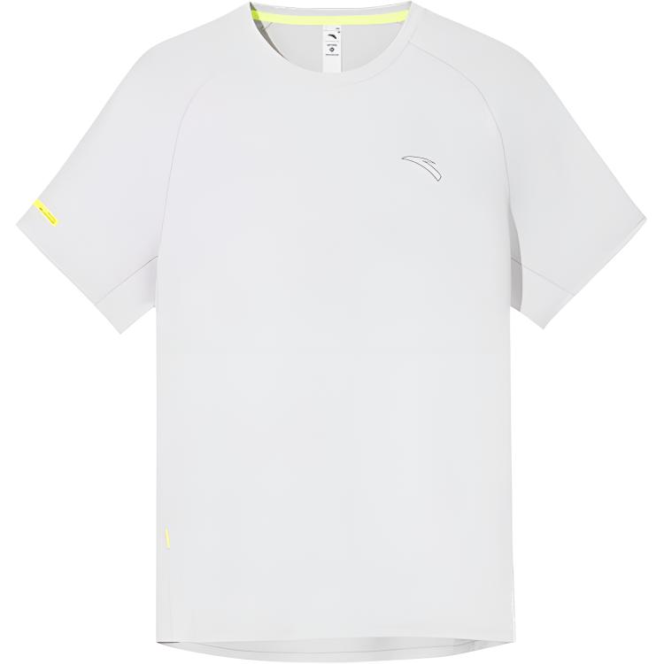 

Anta Quick-Drying Breathable Round Neck Simple Comfortable Solid Color Short Sleeve T-Shirt Men Tops Clear-Wind-Gray 952525103-5 S