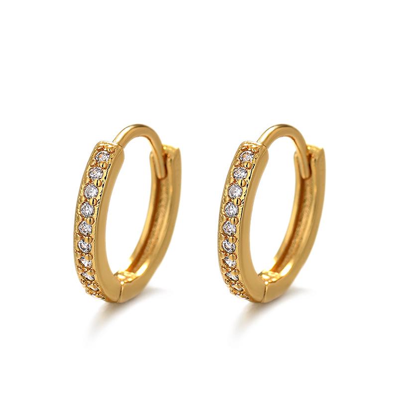 Elegant Zircon Geometric Ear Cuffs: European & American High-End Fashion Accessories for Women