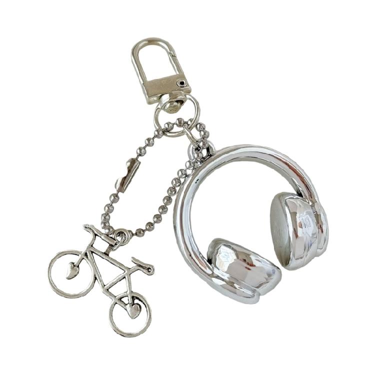 

Fashionable Resin Keychain Inspired From Headphones Compact Design For Cyclists And Style Lovers срібний