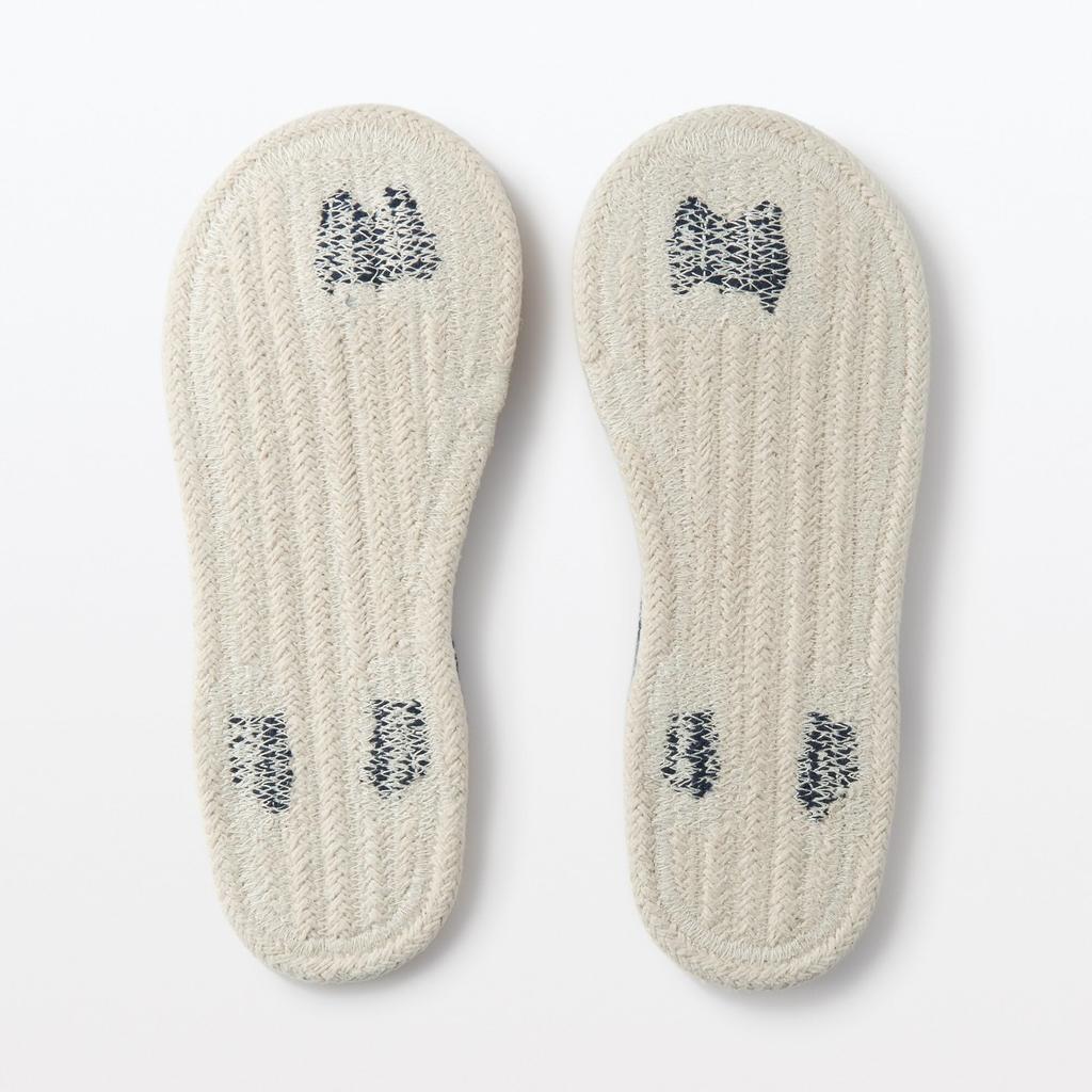 MUJI Room Sandals with Size S Natural and 76618553 Thongs, (Sizes 22-23.5cm), Navy,