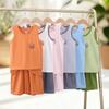 Kids' Cotton Summer Pajama Set: Sleeveless Vests & Shorts for Boys and Girls