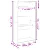 Artisan Oak Wardrobe 100 x 50 x 200 cm Particleboard