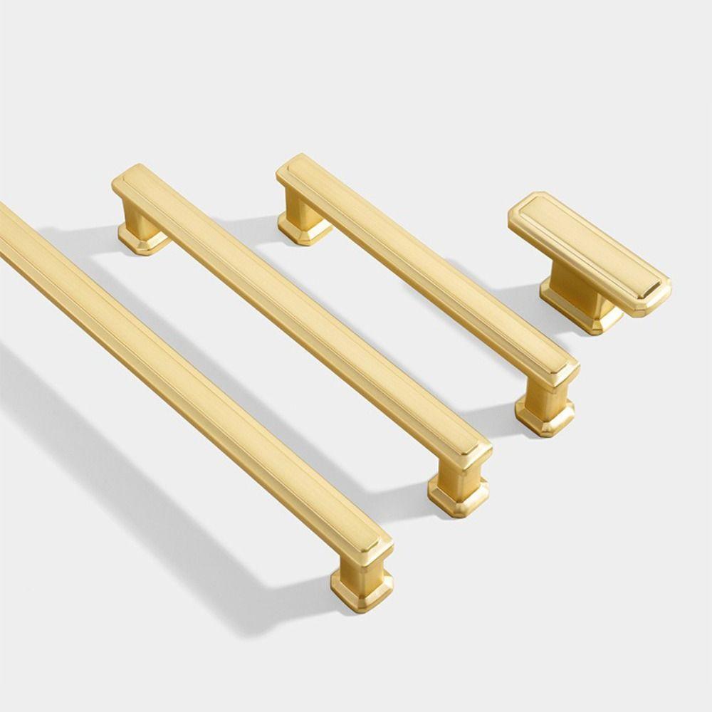 Copper Finish Cabinet Handles Zinc Alloy Closet Handle Furniture Hardware  Wardrobe Drawer