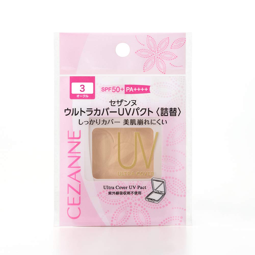 

Cezanne Ultra Cover UV Pact 3 Ocher Foundation 03 11g (Refill) (x 1)