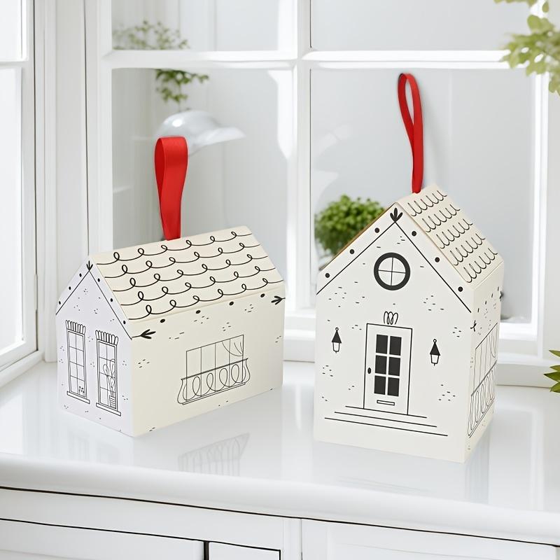 24Pcs House Gift Boxes Multi Holiday Party Favor Boxes Birthday Wedding Xmas Halloween Apparel Packaging Party Favor Candy