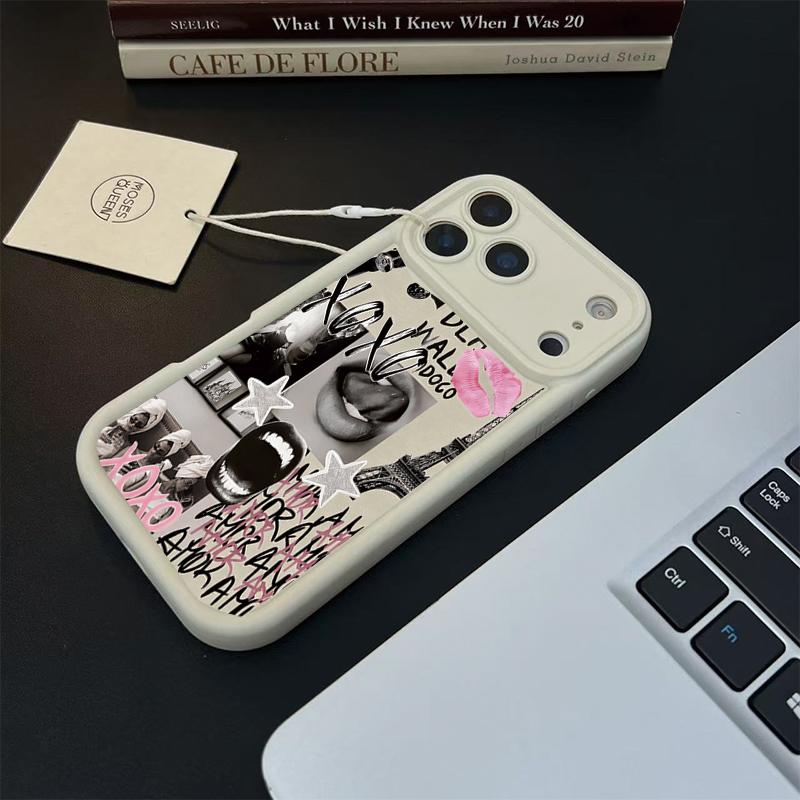 Fashion Creative Lip Print Phone Case For Iphone 17 16 15 14 13 12 11 Pro Max 17 Air 16E 15 Plus Iphone17 Shockproof Matte Cover
