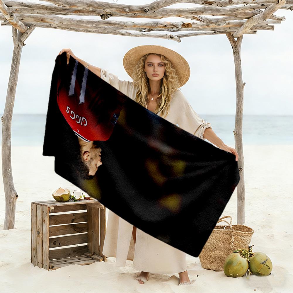 Man United's Player Celebrates Victory Beach Towel Super Soft & Absorbent Comfortable Lightweight
