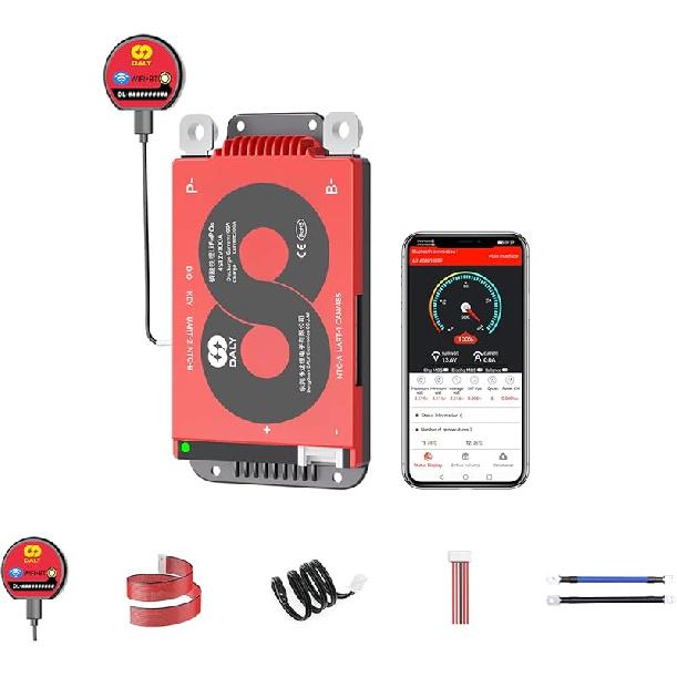 DALY Smart BMS 8S 24V 60A with WiFi Module and CAN 485 Communication Protection Board for Remote Monitoring of LifePO4 Lithium Battery Pack
