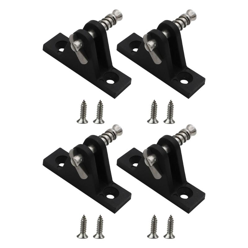 Boat Shade Top Mounting Bracket Bimini Top Deck Hinge with Quick Release Pin and Screws for Marine Awning Repair