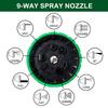 Gedeng 3x Telescopic High-Pressure Garden and Car Wash Water Hose Set with Spray Gun