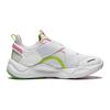 Li Ning Kids Sports Trend Shock Absorption Rebound Breathable Low Top Casual Shoes Unisex Casual Shoes White Pink YKCU128-2