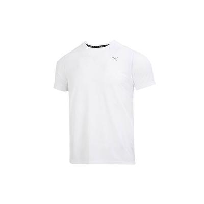 Logo Print Crew Neck Short Sleeve T-Shirt Men Tops White 520759-02