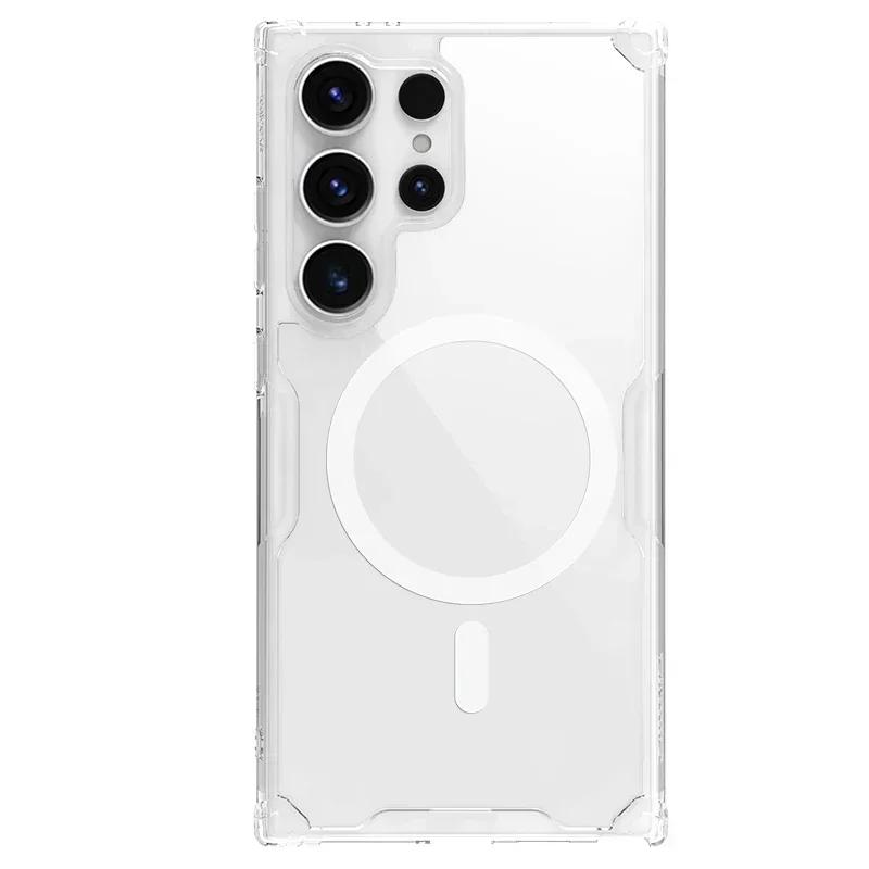 Nillkin For Samsung Galaxy 26 Ultra S26+ S26 Plus S25 Ultra S24 Ultra Nature Pro Magnetic Transparent TPU Frame Cover Phone Case Galaxy S25