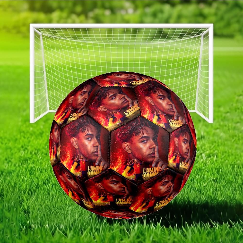 Barcelona Spirit 2019 Soccer Ball Size 5 Soccer Ball, Machine-stitched, Soft and Comfortable, Suitable for Training and Matches Fan Gift