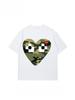 Camiseta De Manga Curta Para Homens E Mulheres Amor Puro Algodão De Manga Curta Moda Solta Camiseta Camisa De Compressão