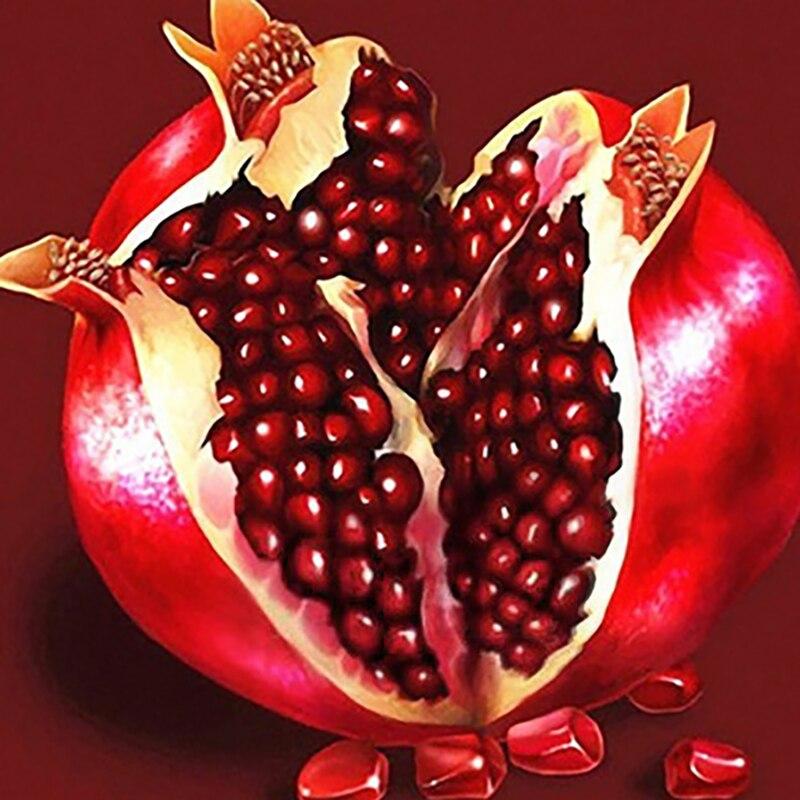 

5D DIY Алмазная вышивка Фрукты Апельсин Вишня Пейзаж Алмазная картина Пейзаж Полный круглый Стразы Декор для кухни Full Round 20x20CM