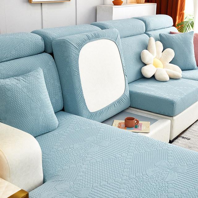 Hochelastischer Samt Sofasitzkissenbezug Kissen Couch Staubschutz Überwurf Möbel Schutz für Haustiere Kinder