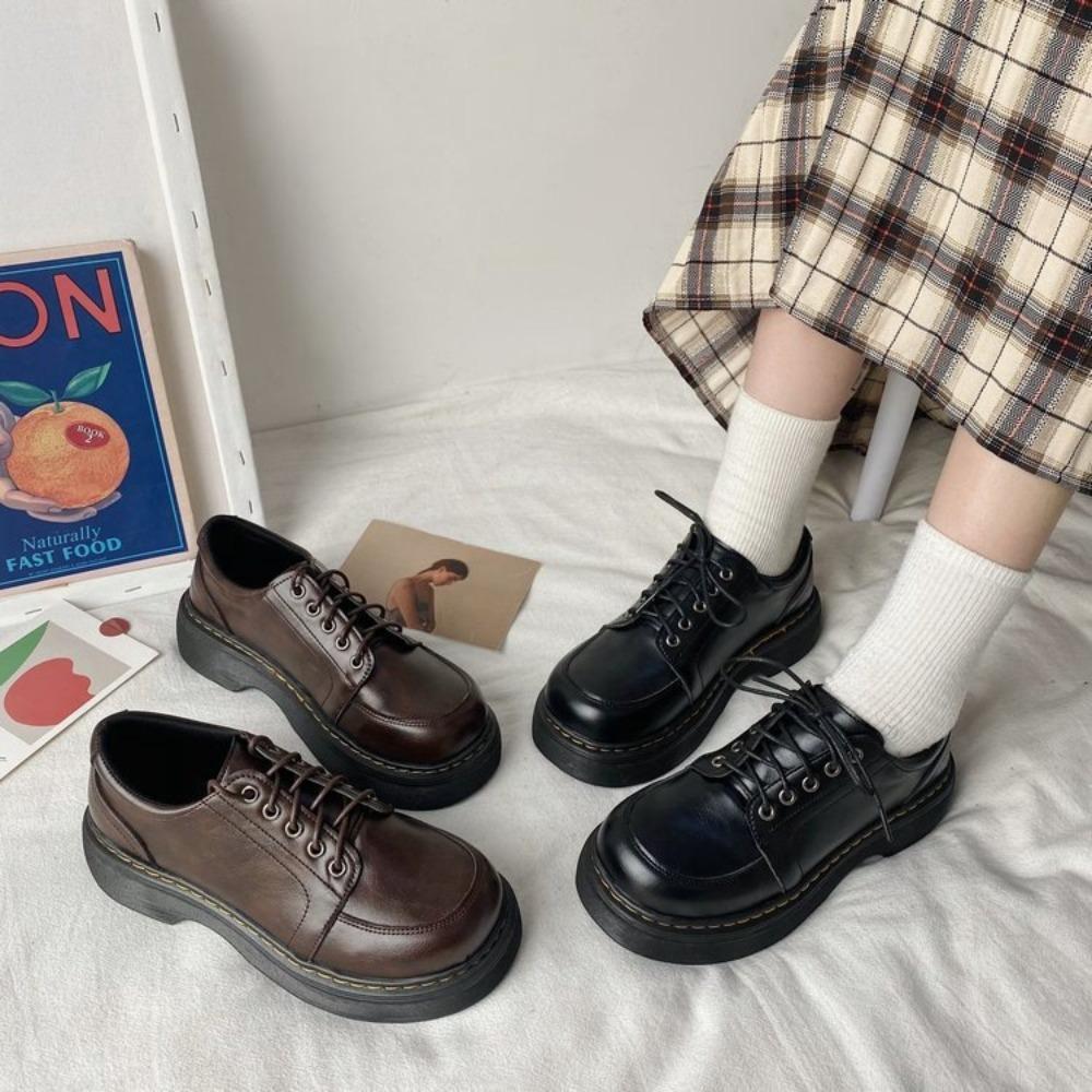 Japanese School Mary Jane Shoes Uniform Shoes Student Shoes Girls Women Kawaii Lolita Soft Girl Round Toe Lolita Platform