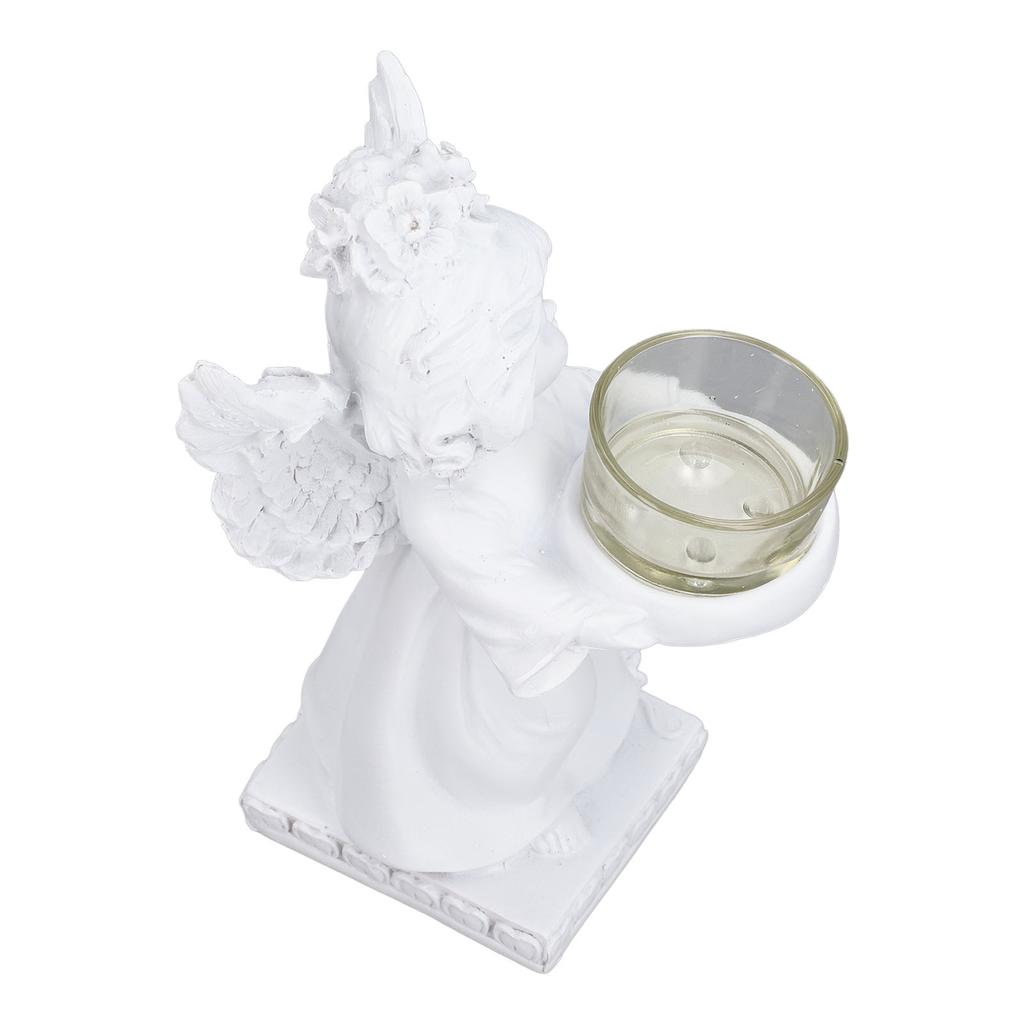 Angel Candle Holder Retro Cute Romantic Decorative Figurine Tealight Holder for Living Room Office