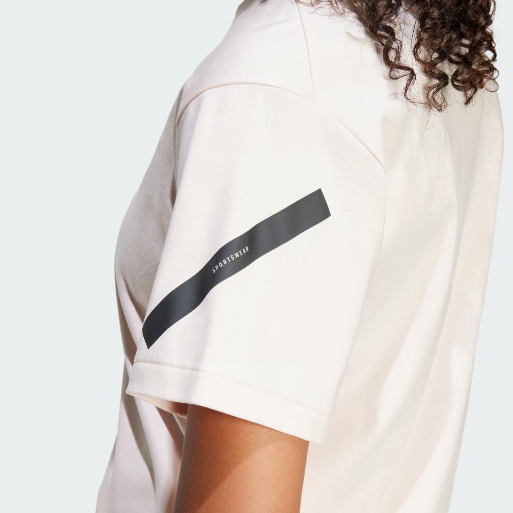 Adidas Z.N.E. True Healing Series Sportswear Black Label Uniform Pure Cotton Casual Short Sleeve FW24 Drop Shoulder T-Shirt Women Tops JF4781