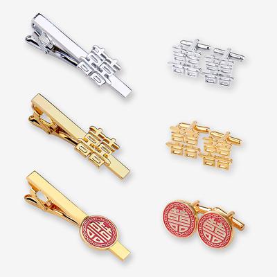 Hochzeit Krawattenklammer Manschettenknopf Set Hochzeit Bräutigam Gold Silber Rot Hohl Rund Ärmel